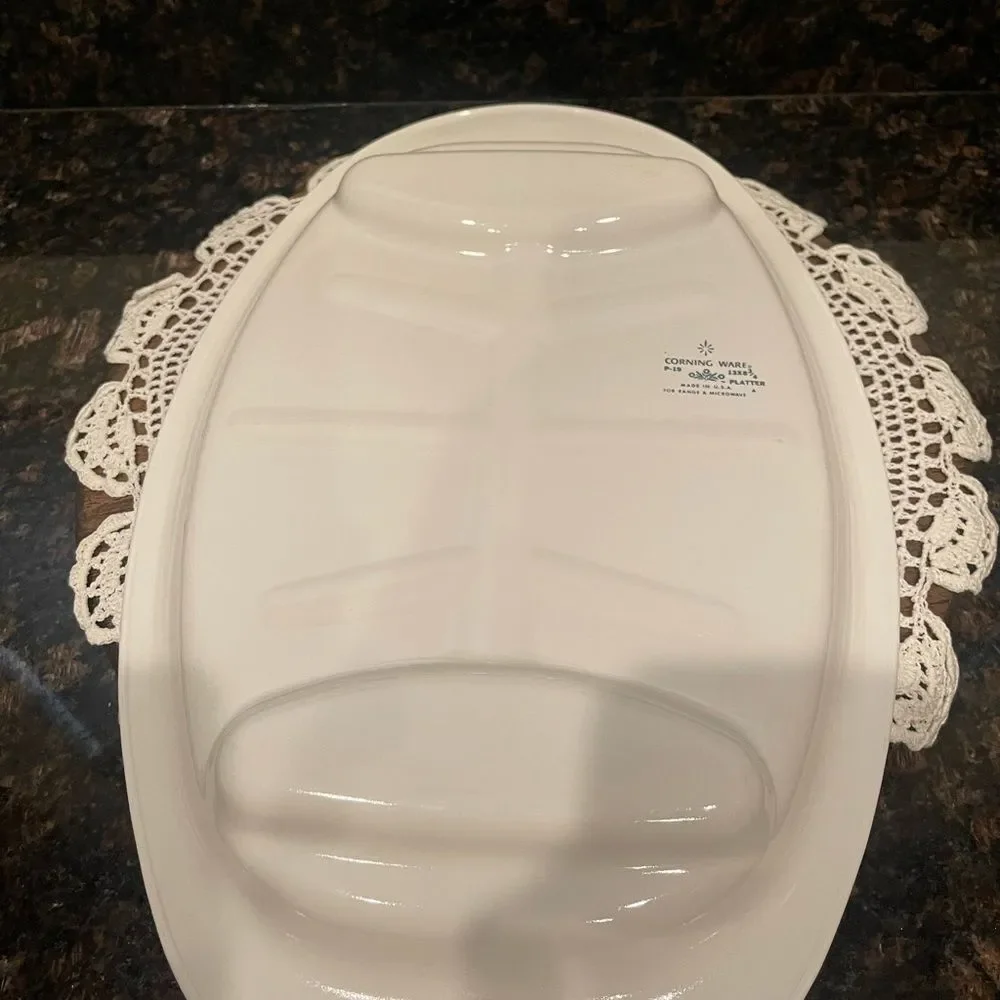 CorningWare Blue Cornflower P-19 Oval Roaster